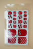 Toe Nail Art Foil Stickers Red Hello Kitty Rhinestone