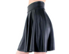 New High Waist Faux Leather Skater Flare Mini Skirt